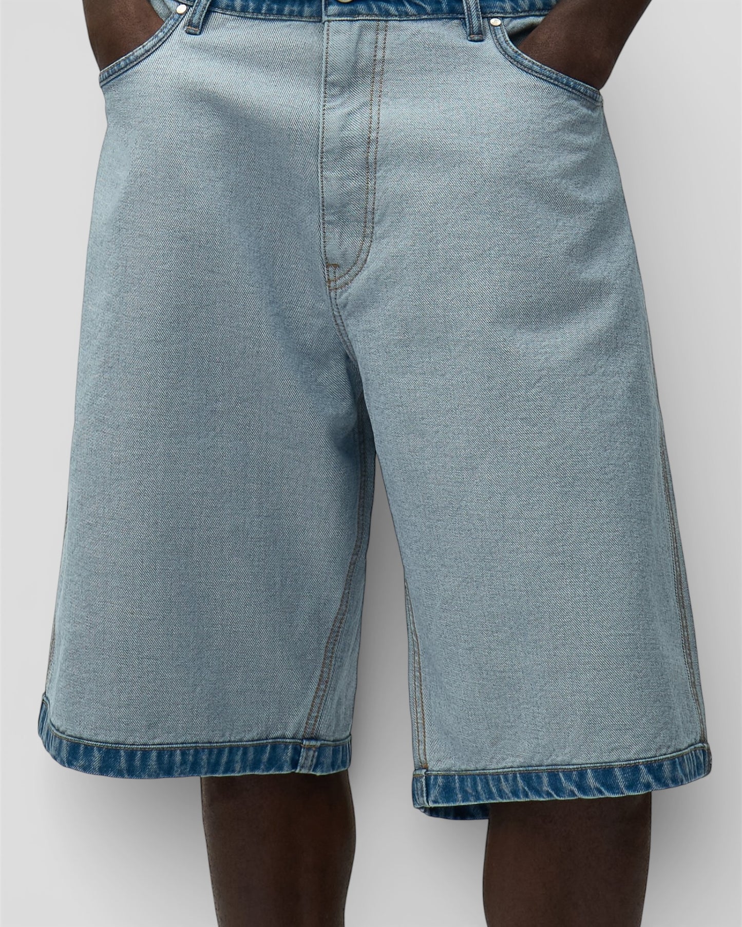 Denim inside/out shorts