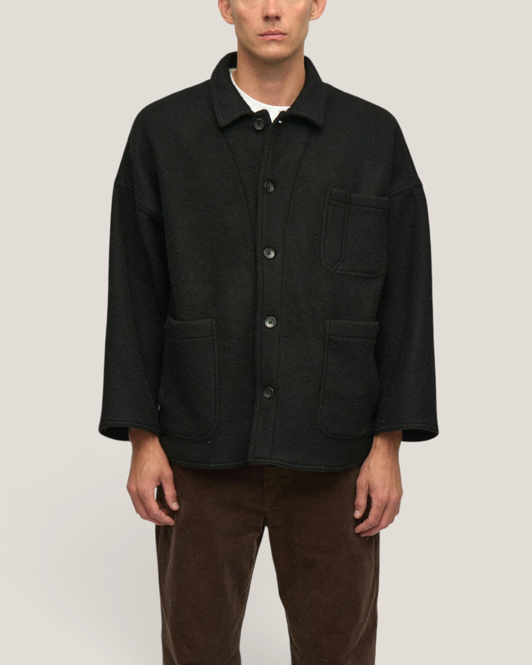 Akrowen boiled wool overshirt