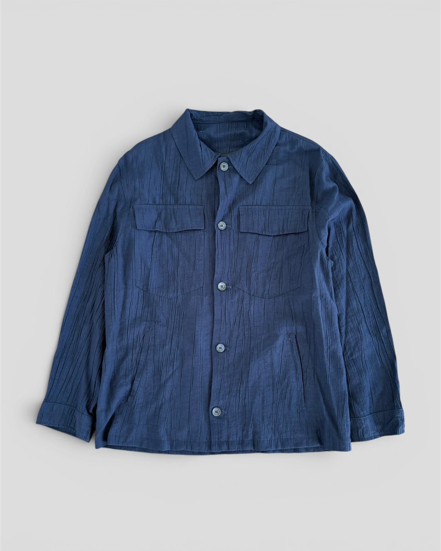 Overshirt viscosa blue