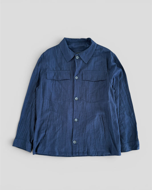 Overshirt viscosa blue
