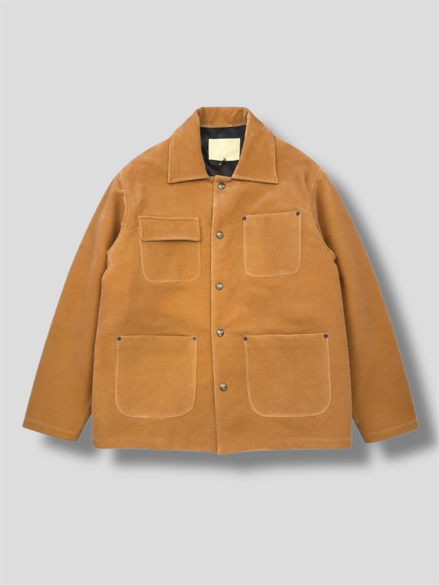 Camel worked crosta jacket