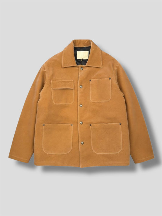 Camel worked crosta jacket