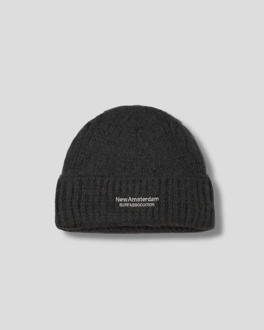 Fuzzy logo beanie