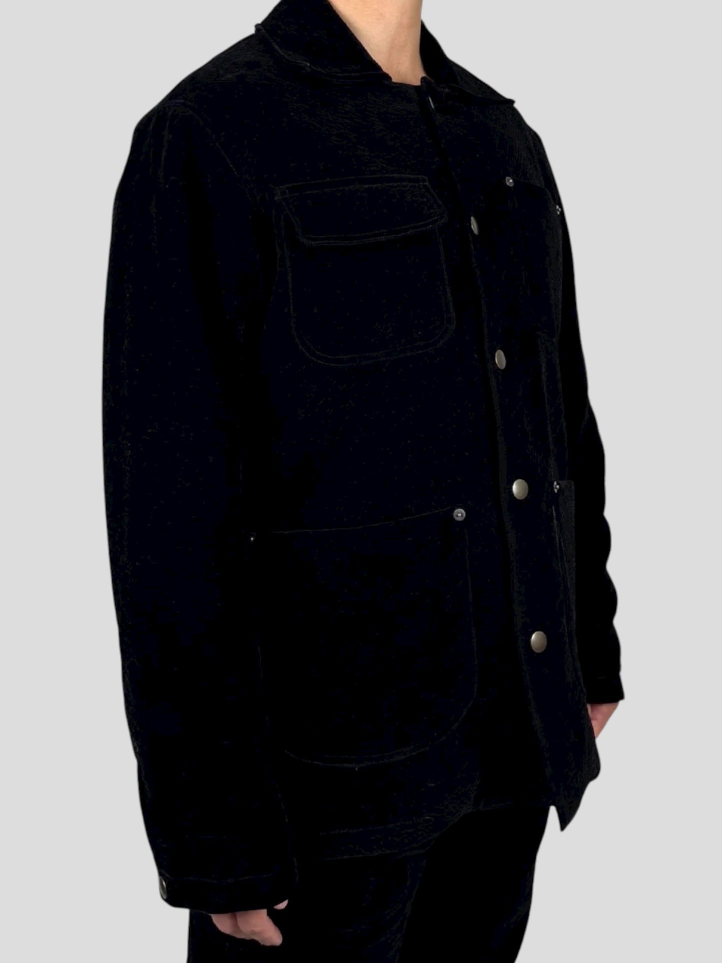 Black worked crosta jacket