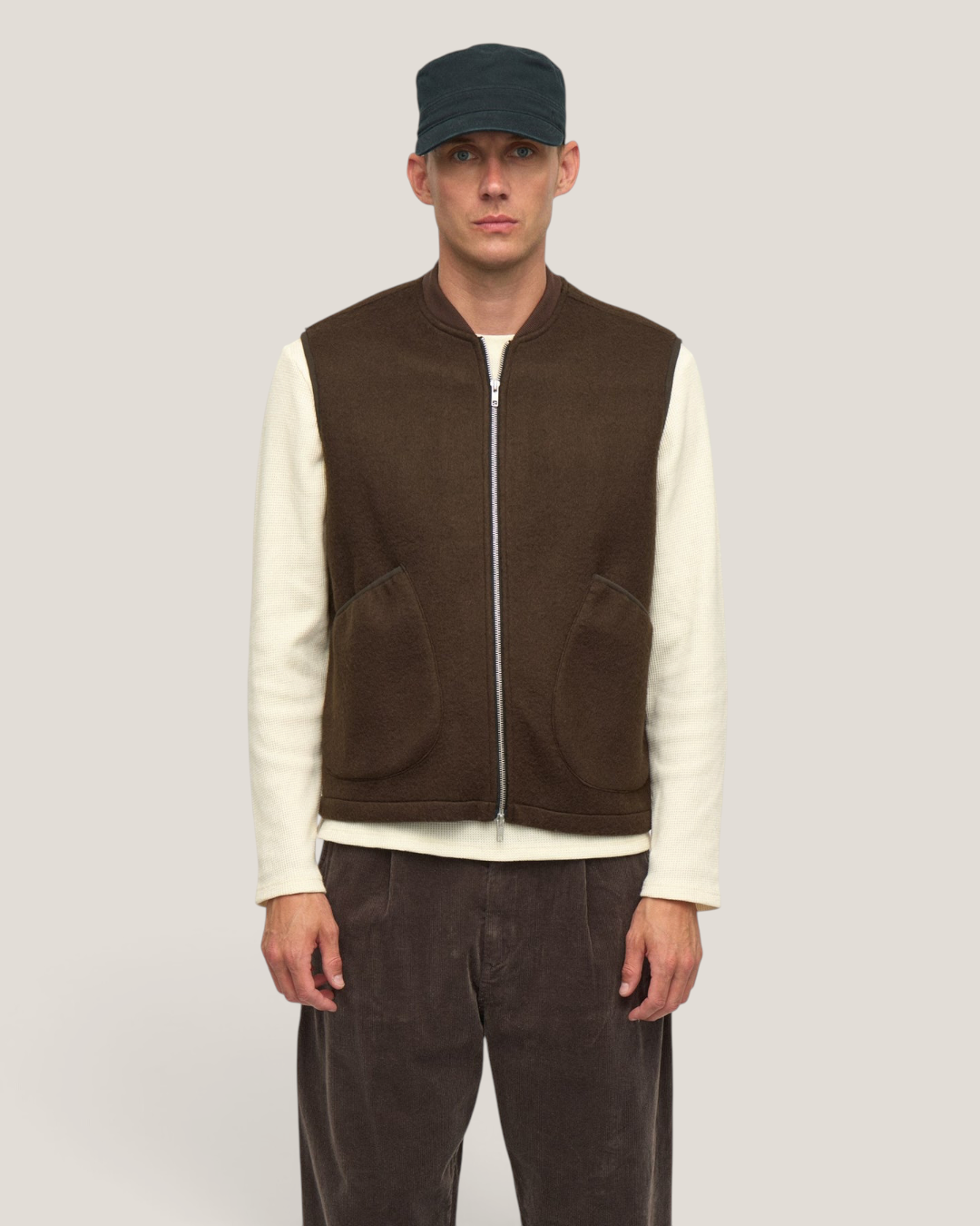 Akrobin boiled wool gilet