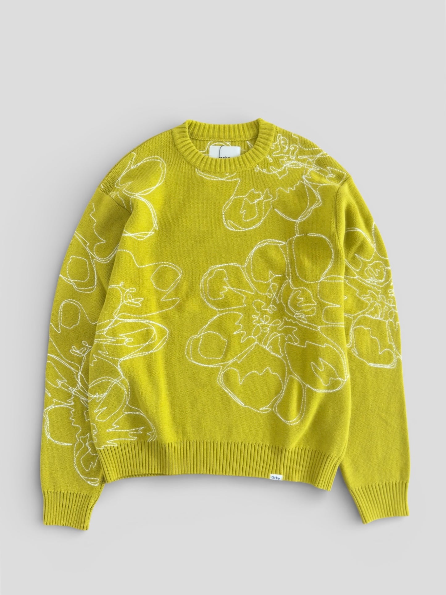 Embroidered flower knit