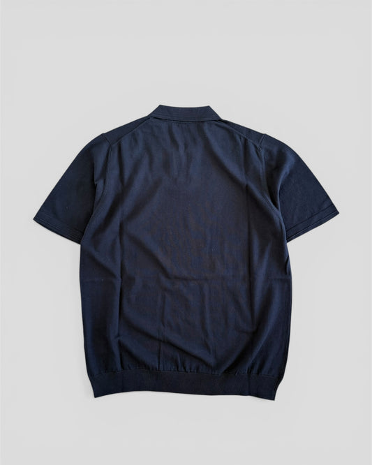Polo crepe blu