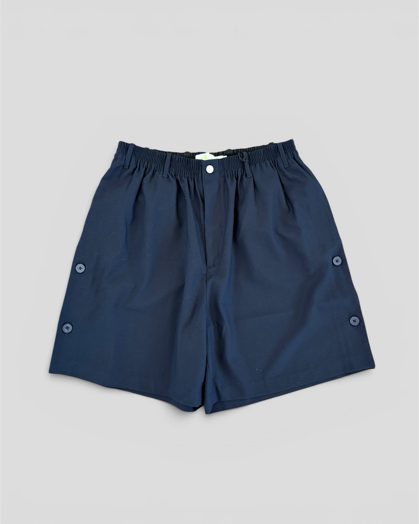 Wool track shorts midnight