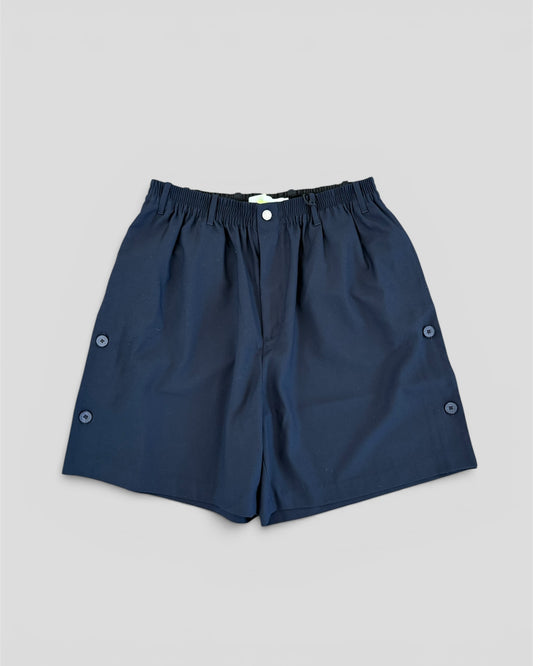 Wool track shorts midnight