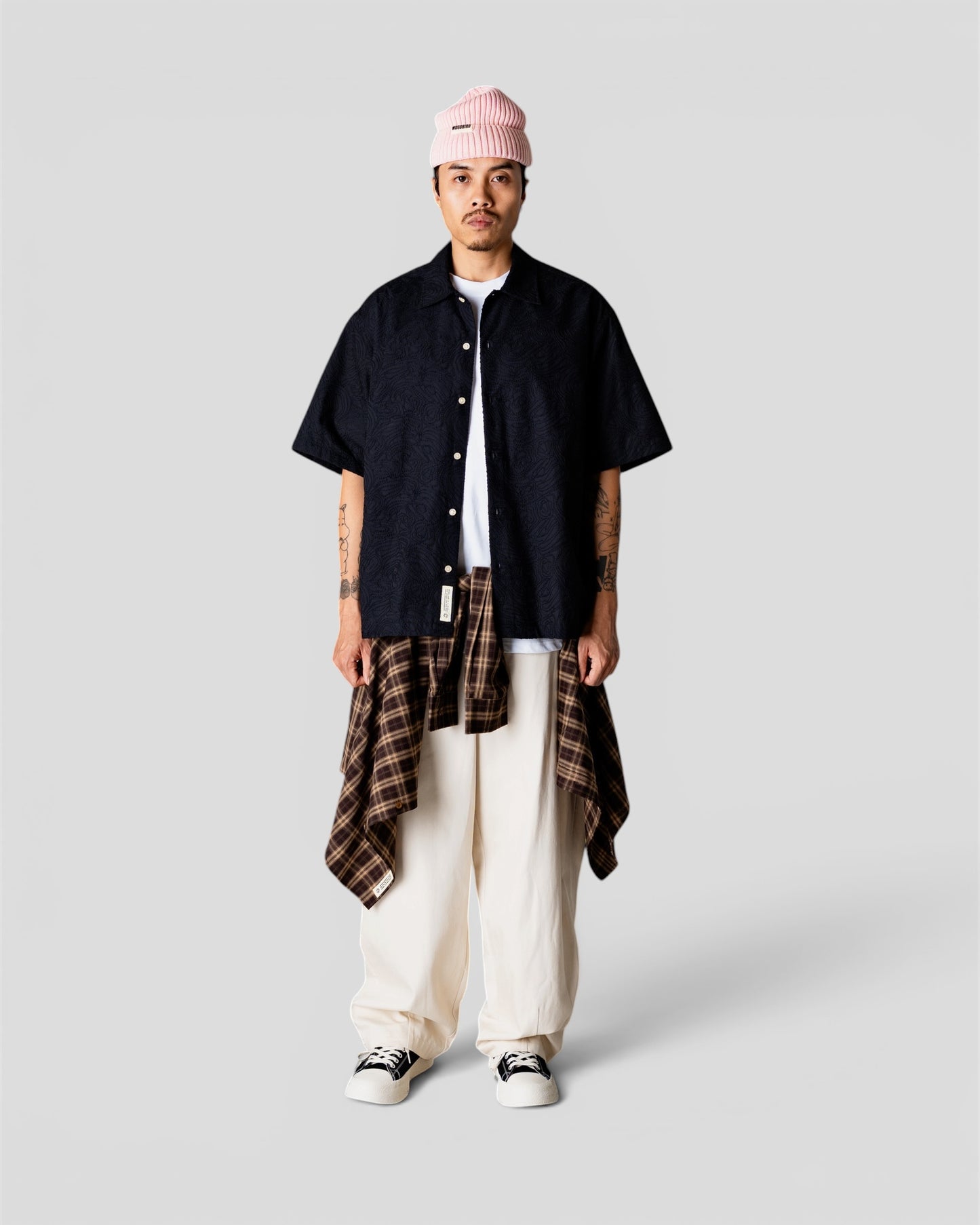 Wang embroidery shirt black