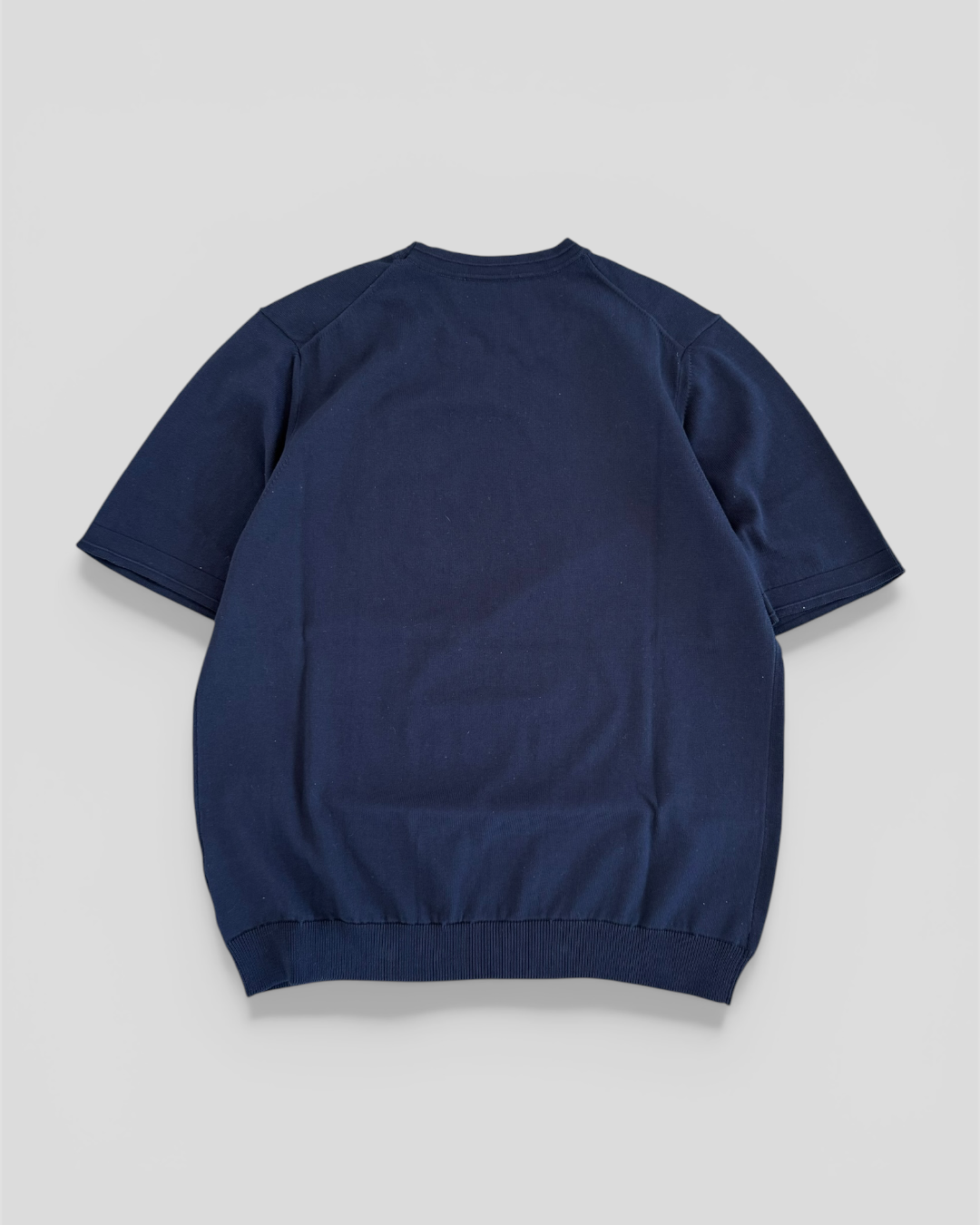 Girocollo regular fit crepe blu