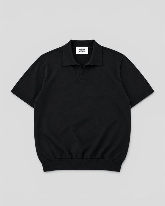 Polo crepe black