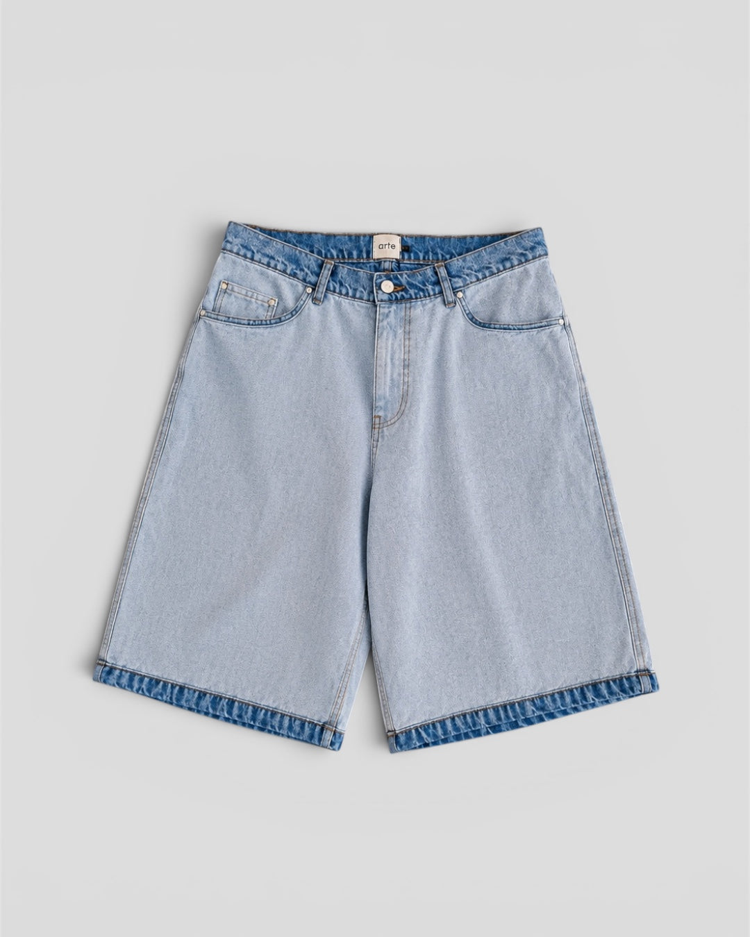 Denim inside/out short