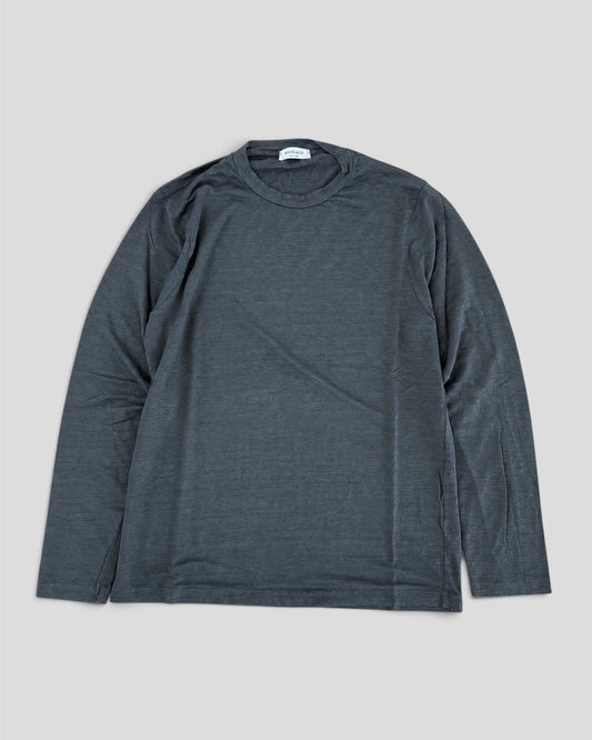 Linen longsleeve dark grey