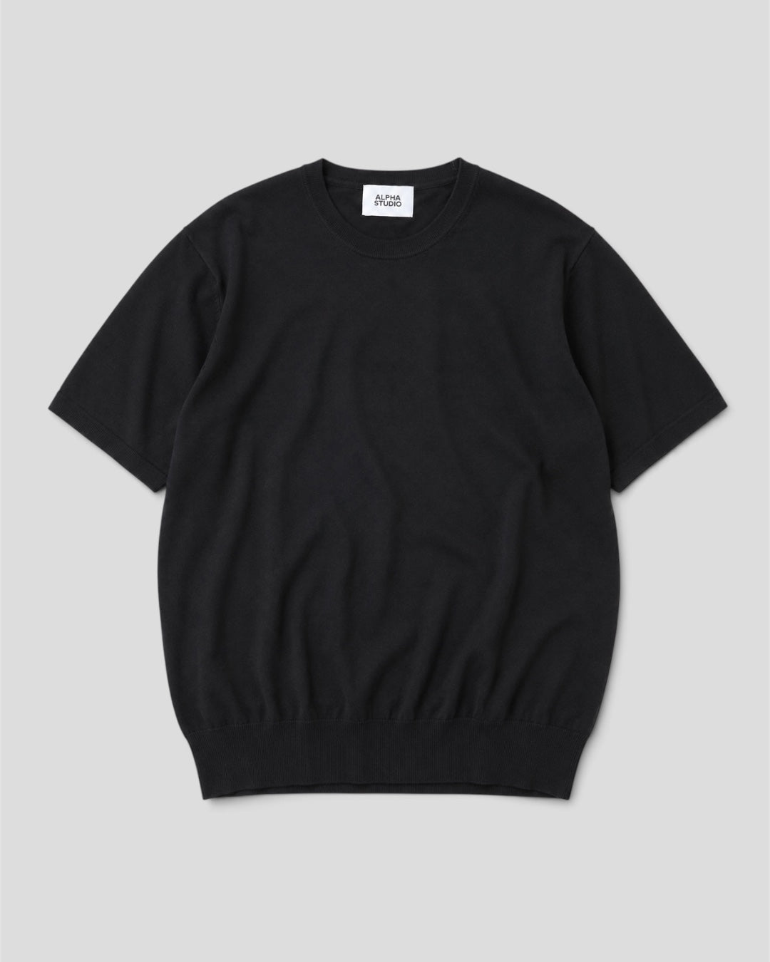 Girocollo regular fit crepe black