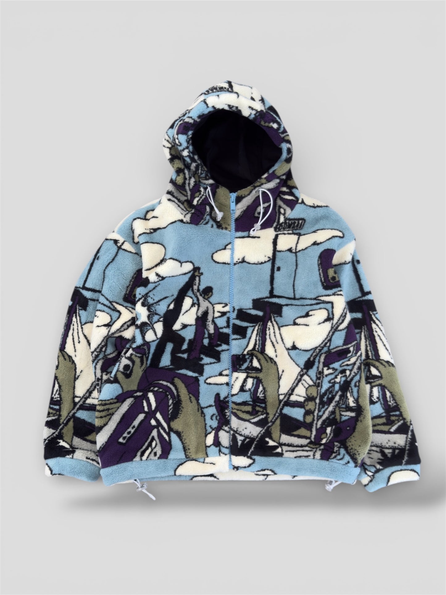 Allover print zip