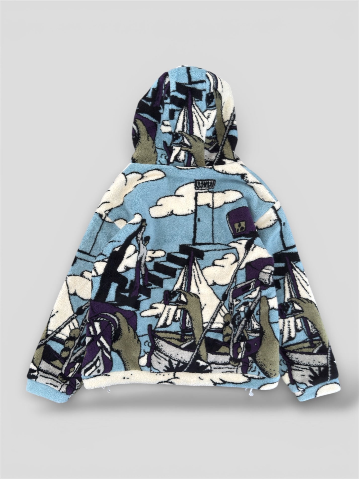Allover print zip