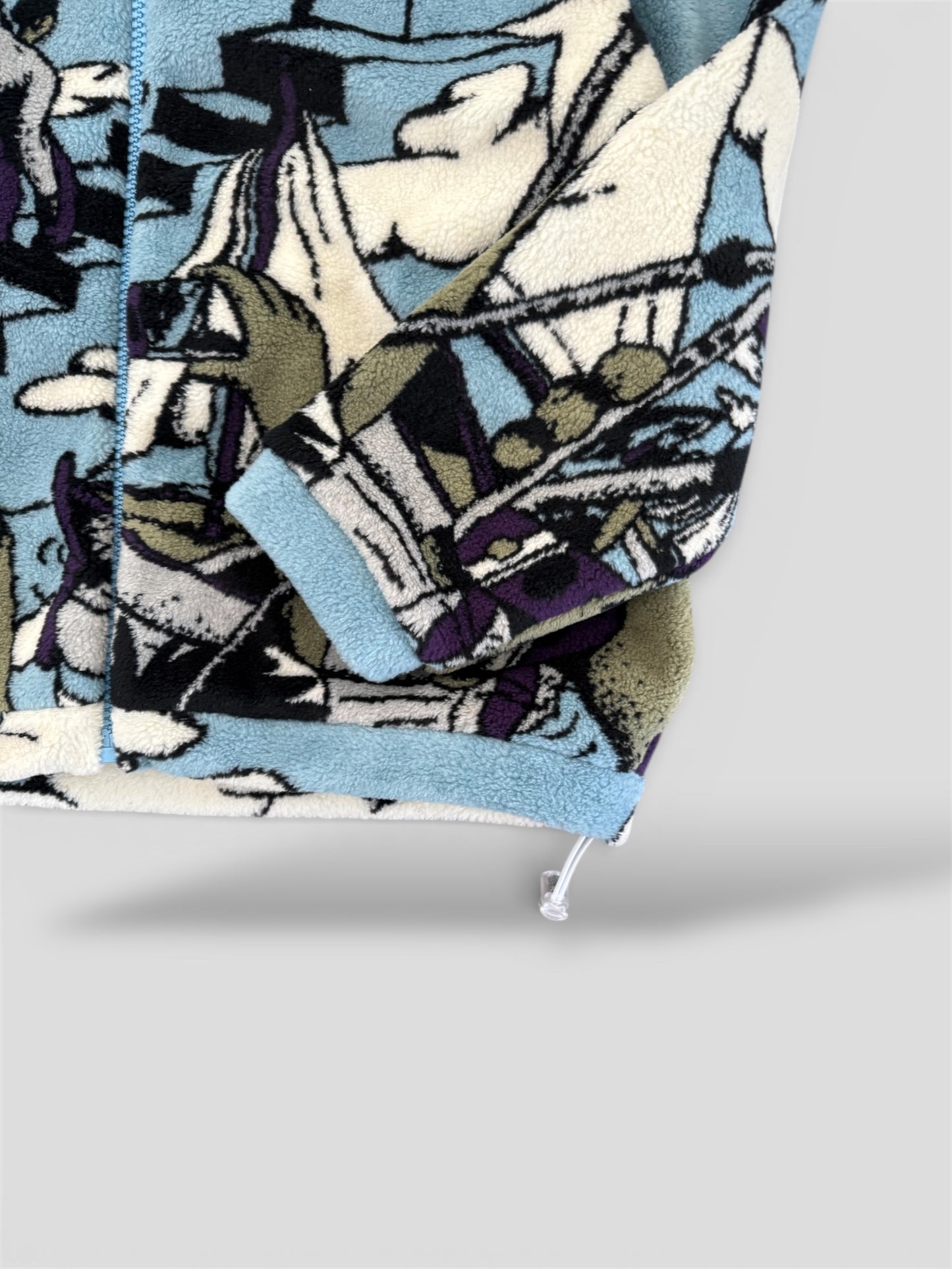 Allover print zip