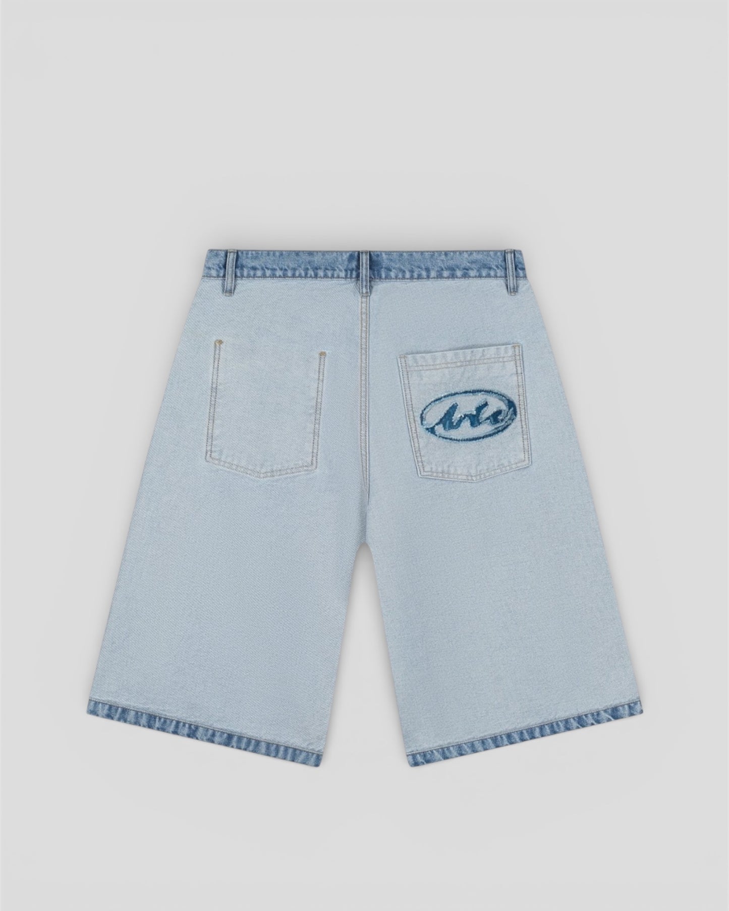Denim inside/out shorts