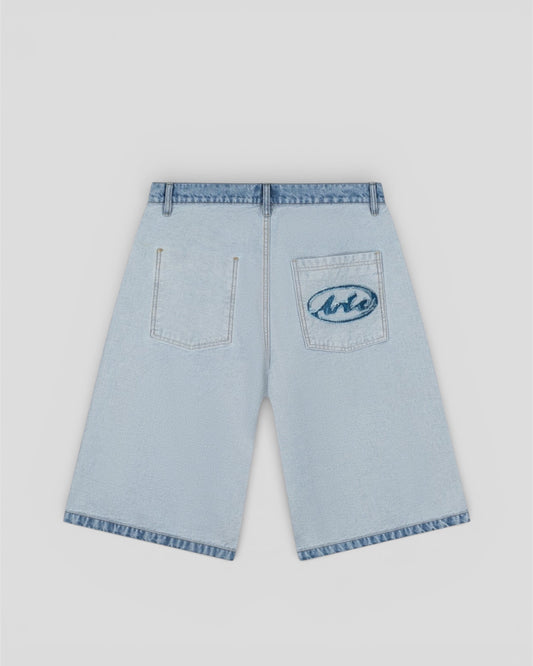 Denim inside/out shorts