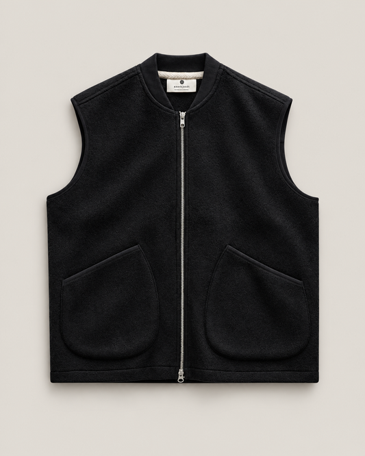 Akrobin boiled wool gilet