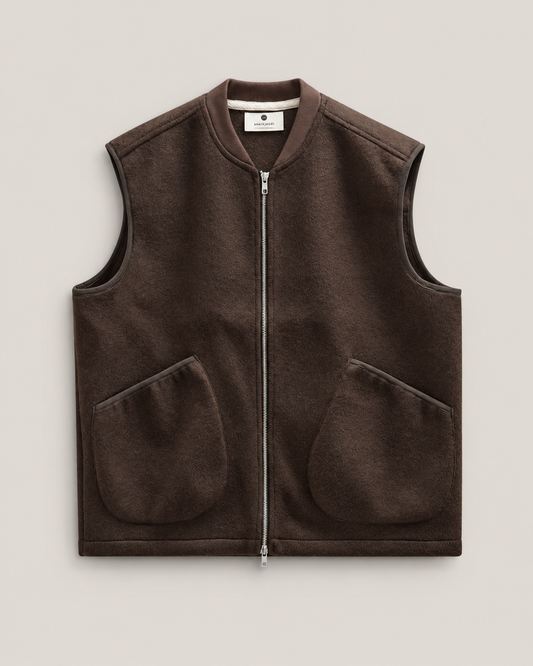 Akrobin boiled wool gilet