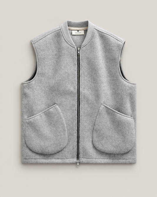 Akrobin boiled wool gilet