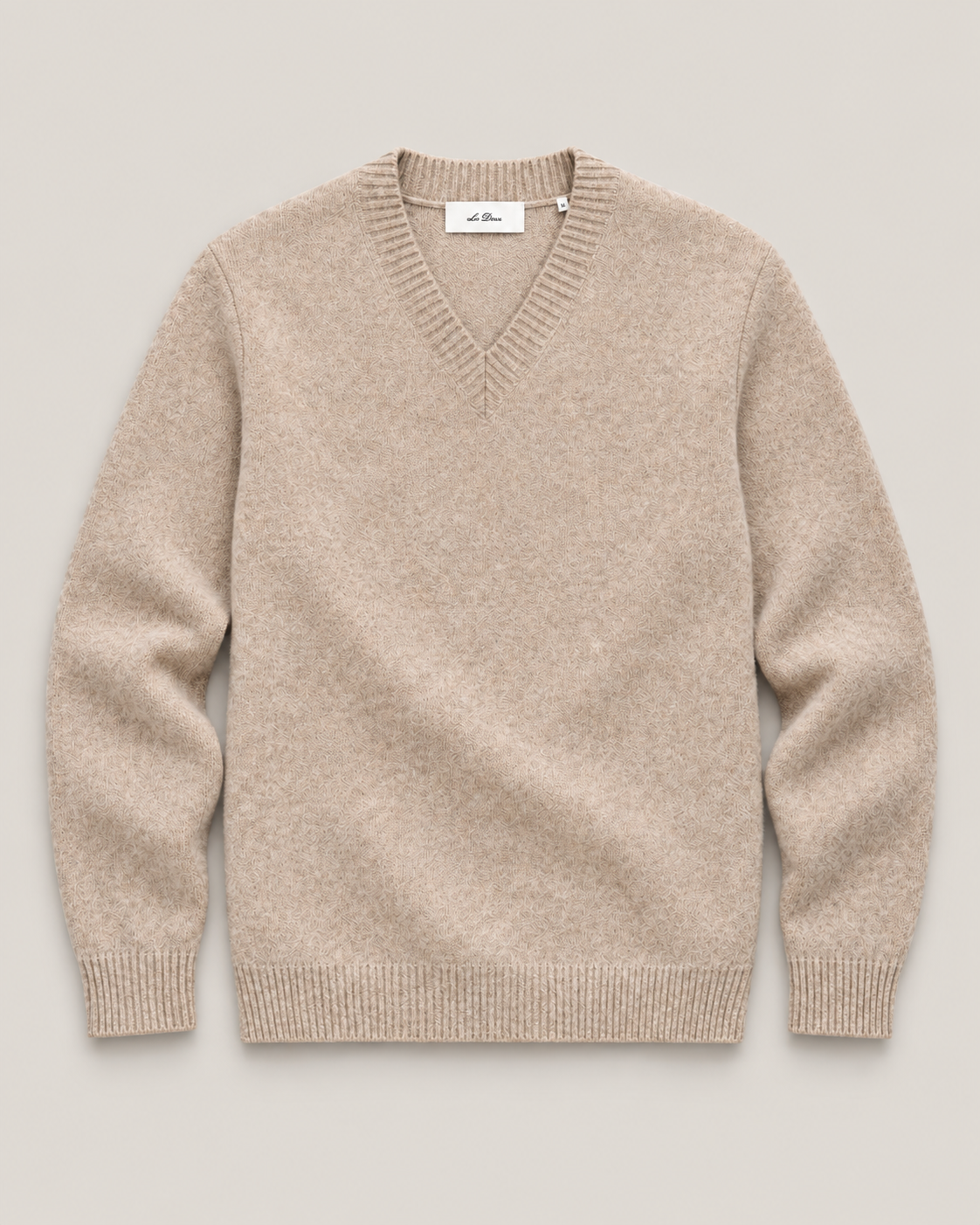 Melange V-neck knit
