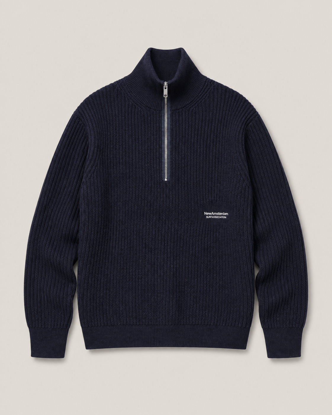 Knitted half zip
