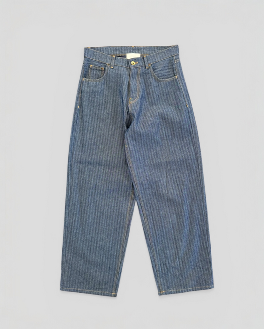 Herringbone denim pant